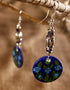 Round Pendant Earring (Blue)